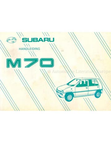 1987 SUBARU M70 INSTRUCTIEBOEKJE NEDERLANDS