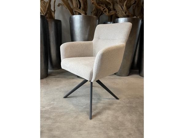 Veiling - Eetkamerstoel Turner (set van 8) Weefstof - natura, Huis en Inrichting, Stoelen, Nieuw