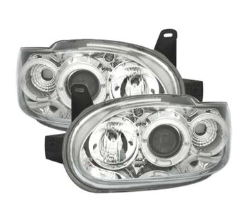 PHARES POUR FORD ESCORT 95-00 ANGEL EYES FOND CHROMÉ, Verzenden, Nieuw