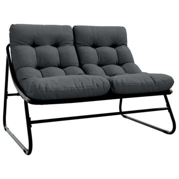 Tuinbank Zwart 110cm | Retour Deal | 34% korting (tuinset), 2 zitplaatsen, Overige materialen, Verzenden, Zo goed als nieuw