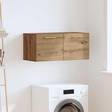 vidaXL Wandkast 80 x 36.5 x 35 cm Bewerkt hout artisanaal, Verzenden