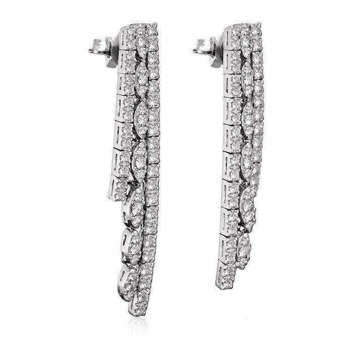 Boucles doreilles cocktail - 14 carats Or blanc - 1.28ct., Bijoux, Sacs & Beauté, Bijoux anciens