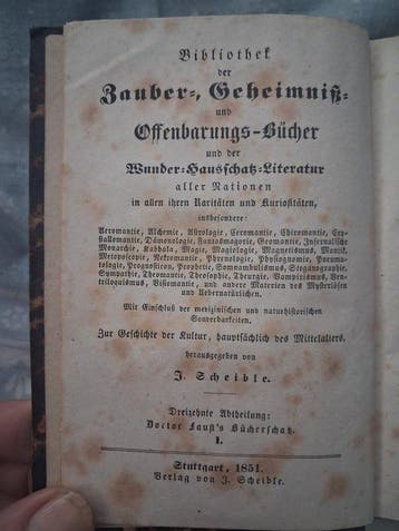 J. Scheible - Doctor Fausts Bücherschatz. Bibliothek der, Antiek en Kunst