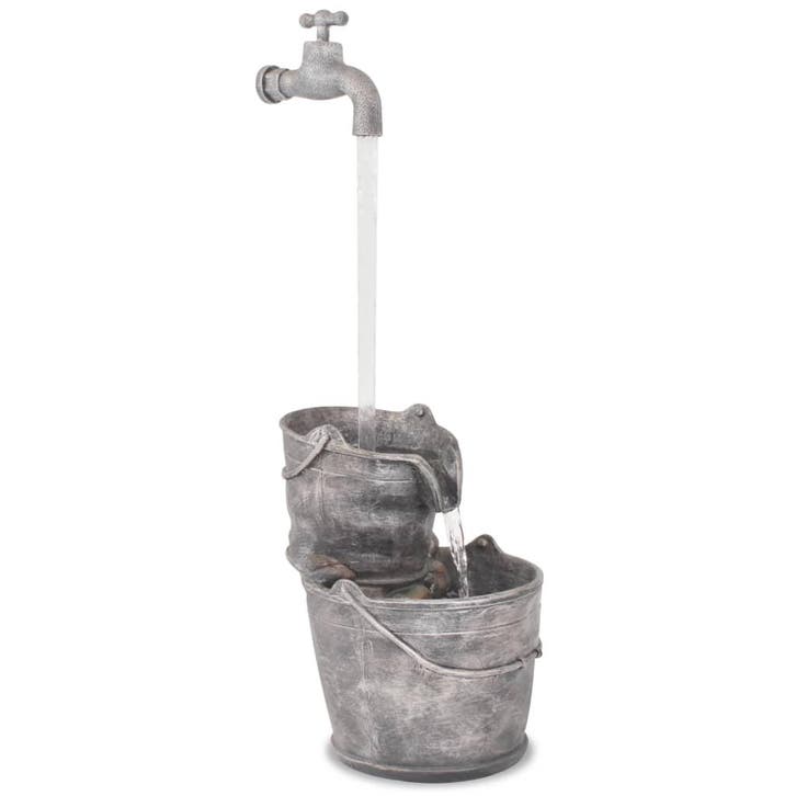 vidaXL Waterornament met kraan en emmers polyresin, Jardin & Terrasse, Pièces d'eau & Fontaines, Envoi