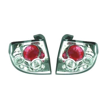 FEUX ARRIÈRE POUR HYUNDAI GETZ 02-05 FOND CHROMÉ, Verzenden