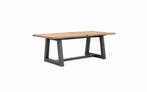 Suns Ovada tuintafel matt royal grey frame met teak blad 220, Tuin en Terras, Nieuw