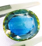 1 pcs Tweekleurig Saffier - 5.28 ct - Lotus Gemology -, Nieuw