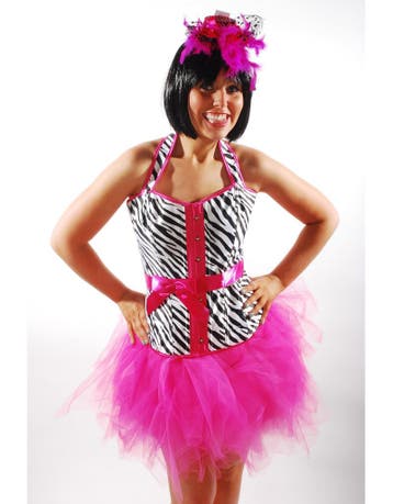 Korset met zebraprint en fuchsia details, Ophalen of Verzenden