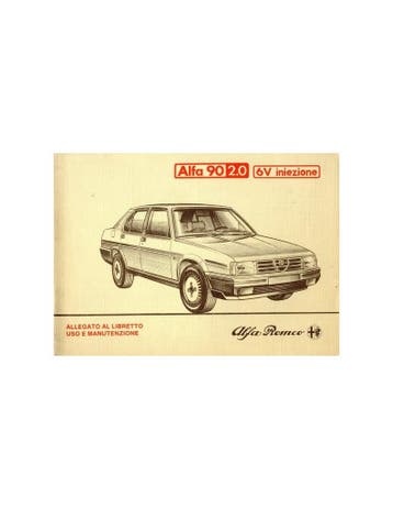 1984 ALFA ROMEO 90 2.0 V6 INIEZIONE INSTRUCTIEBOEKJE BIJLA.., Ophalen of Verzenden