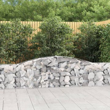 vidaXL Schanskorf gewelfd 400x30x60/80 cm gegalvaniseerd, Verzenden
