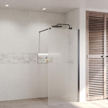 Aanbieding: Inloopdouche Ribbel BWS Portos Gunmetal 60x200, Ophalen of Verzenden, Nieuw, Douche