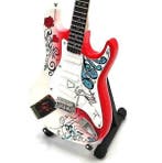 Miniatuur Fender Stratocaster gitaar met gratis standaard, Verzenden, Pop, Beeldje of Miniatuur