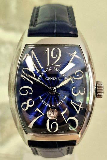 Franck Muller - Cintrée Curvex Guilloche Blue - Sans prix de