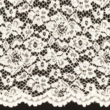 10 meter kant stof - Ecru - 100% polyester, Overige kleuren, Verzenden, 120 cm of meer, Kant