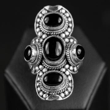 Antieke techniek - Traditionele Balinees zilveren ring -