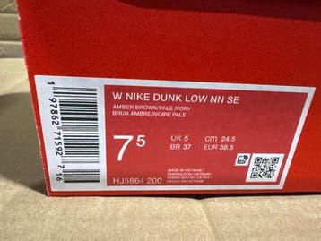 Nike - Dunk Low - Sneakers - Taille : EU 38.5 - Neuf avec