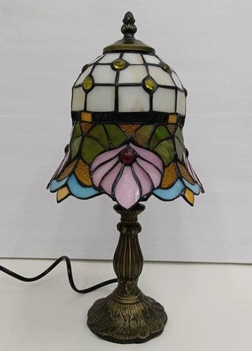 Tiffany style - Tafellamp - Glas-in-lood
