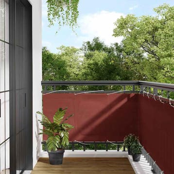 vidaXL Balkonscherm Terracotta 75x1000 cm 100% Polyester, Tuin en Terras, Verzenden, Nieuw