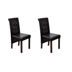 vidaXL Eetkamerstoelen 2 st kunstleer bruin, Verzenden, Nieuw