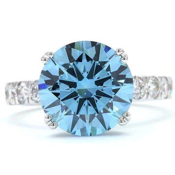 Zonder minimumprijs - Ring - 18 karaat Witgoud - 5.98ct. tw., Handtassen en Accessoires, Ringen, Nieuw