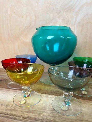 Empoli, Italy - Drankservies (7) - Glas, Antiek en Kunst