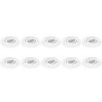Spot Armatuur 10 Pack - Kantelbare GU10 Inbouwspot Aluminium, Verzenden, Nieuw