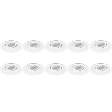 Spot Armatuur 10 Pack - Kantelbare GU10 Inbouwspot Aluminium, Verzenden, Nieuw