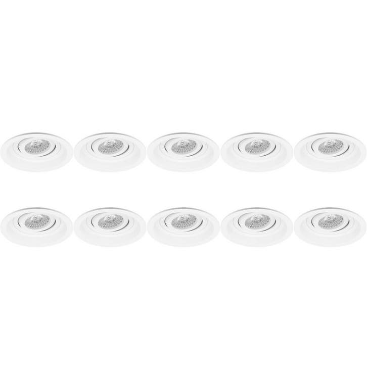 Spot Armatuur 10 Pack - Kantelbare GU10 Inbouwspot Aluminium, Maison & Meubles, Lampes | Autre, Envoi