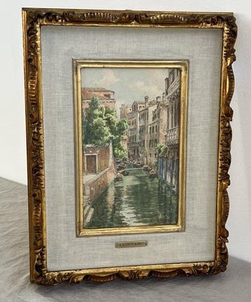 Enrico Vizzotto Alberti (1880-1976) - Scorcio Veneziano