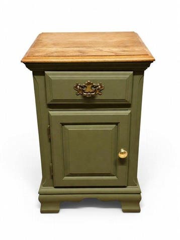 Nachtkastje - Eik, Hout - Elegant Vintage Nachtkastje