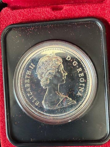 Canada. 1 Dollar 1975 Calgary 23,32g mit BOX (Zonder