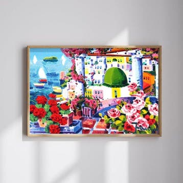 Athos Faccincani (1951) - Piccole rose a Positano