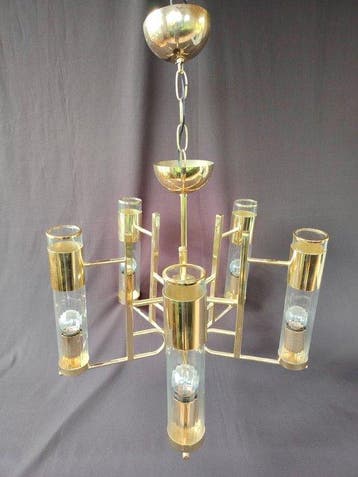 Plafondlamp - Metaal, Kristal, Antiek en Kunst