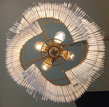 Plafondlamp - Messing, Kristal - Italiaanse glans
