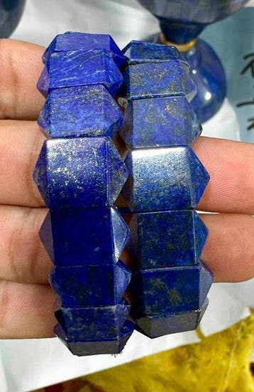 Hoogwaardige lapis lazuli armband Gepolijste- 55 g - (2)