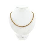 Gouden gedraaide schakelketting, Ophalen of Verzenden, Gebruikt, Overige kleuren, Goud