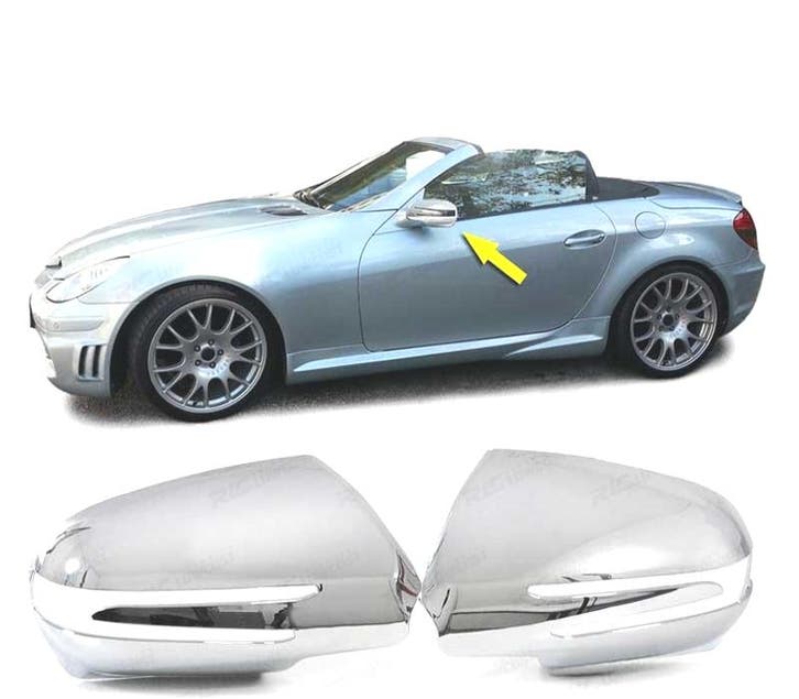 COQUES RÉTROVISEURS POUR MERCEDES SLK R171 08-11CHROMÉ, Auto-onderdelen, Carrosserie, Verzenden
