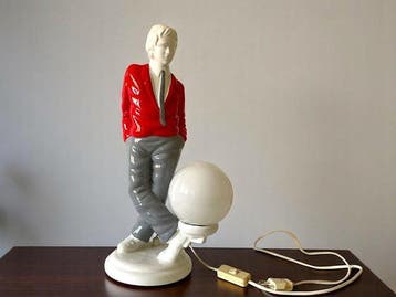 Lampe de table avec figurine - Opaline - Lampe Pop Art en