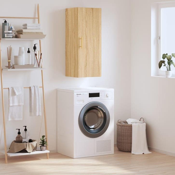 vidaXL Bovenkast 34,5x34x90 cm sonoma eikenkleurig, Maison & Meubles, Armoires | Dressoirs, Envoi