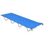 vidaXL Campingbed 180x60x19 cm oxford stof en staal blauw, Caravans en Kamperen, Kampeeraccessoires, Verzenden, Nieuw