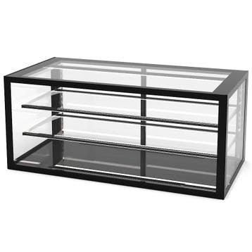 Neutrale Vitrine | INTEGRA | Zwart | 3 Niveaus |, Verzenden, Nieuw in verpakking