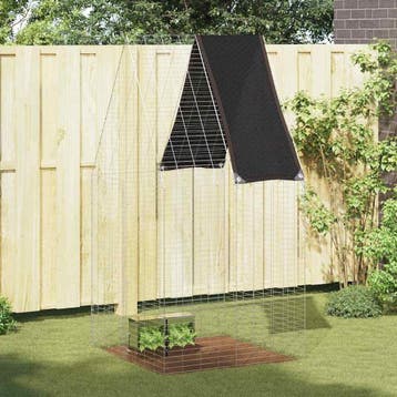 vidaXL Konijnenkooi zilver 100 x 100 x 210 cm Gegalvaniseerd, Verzenden