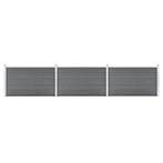 vidaXL Schutting 526x106 cm HKC grijs, Verzenden