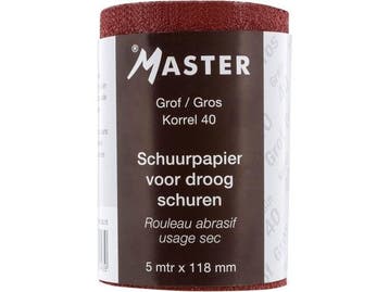 Veiling - 5x Master Schuurpapier Op Rol Korrel 40, Nieuw
