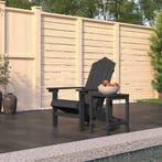 vidaXL Tuinstoel Adirondack met tafel HDPE antracietkleurig, Verzenden, Nieuw