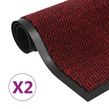 vidaXL Droogloopmatten 2 st rechthoekig getuft 80x120 cm, Verzenden, Nieuw