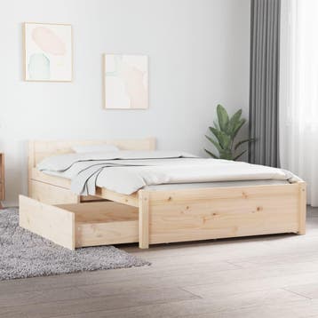 vidaXL Bedframe met lades 90x200 cm, Verzenden, Nieuw