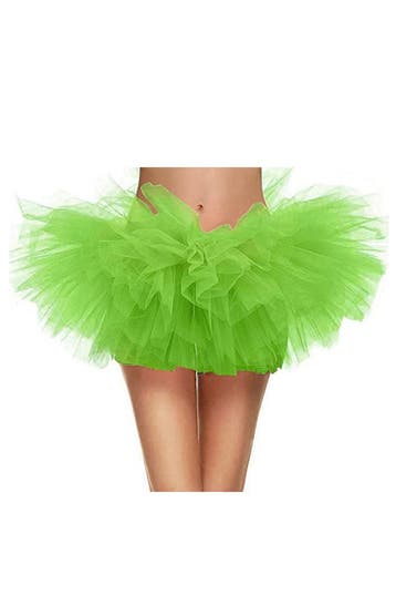 KIMU® Tutu Super Kort Lime Groen Tule Rokje XS S M Groene Pe, Ophalen of Verzenden