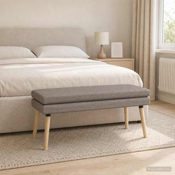 vidaXL Dubbel-laags bank Taupe 110 x 40 x 47 cm Stof, Verzenden, Nieuw