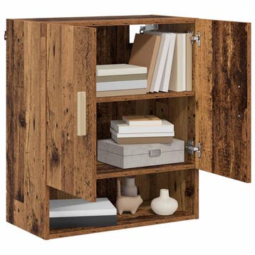 vidaXL Wandkast 60 x 31 x 70 cm Bewerkt hout Oudhout, Huis en Inrichting, Verzenden, Nieuw